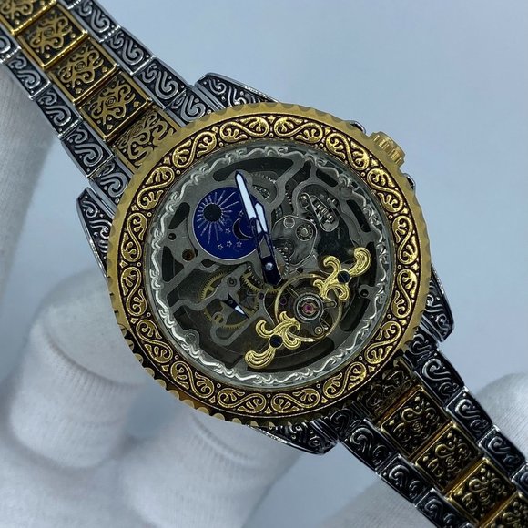 Automatic Tourbillon Moon Phase Mechanical Watch - Picture 3 of 7